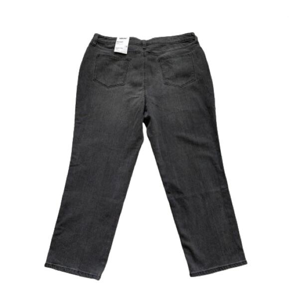 Sonoma Gray Black Wash High Rise Vintage Style Straight Leg Jeans Size 18 NEW - Picture 6 of 12